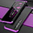 Handyhülle Hülle Luxus Aluminium Metall Tasche für Xiaomi Mi 10 Violett und Schwarz