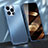 Handyhülle Hülle Luxus Aluminium Metall Tasche M09 für Apple iPhone 14 Pro Max Blau