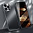 Handyhülle Hülle Luxus Aluminium Metall Tasche M09 für Apple iPhone 14 Pro Max Schwarz