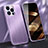 Handyhülle Hülle Luxus Aluminium Metall Tasche M09 für Apple iPhone 14 Pro Violett