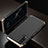 Handyhülle Hülle Luxus Aluminium Metall Tasche T01 für Oppo F15 Gold und Schwarz