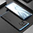 Handyhülle Hülle Luxus Aluminium Metall Tasche T01 für Xiaomi Mi 11 Lite 5G Blau und Schwarz