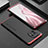 Handyhülle Hülle Luxus Aluminium Metall Tasche T01 für Xiaomi Mi 11 Lite 5G NE Rot und Schwarz