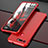 Handyhülle Hülle Luxus Aluminium Metall Tasche T03 für Huawei Honor View 20 Rot