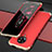 Handyhülle Hülle Luxus Aluminium Metall Tasche T03 für Xiaomi Poco F2 Pro Gold und Rot