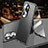 Handyhülle Hülle Luxus Aluminium Metall und Leder Tasche 360 Grad Ganzkörper P01 für Oppo Reno11 Pro 5G Schwarz