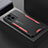 Handyhülle Hülle Luxus Aluminium Metall und Silikon Rahmen Tasche für Oppo Find X3 Pro 5G Rot