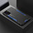 Handyhülle Hülle Luxus Aluminium Metall und Silikon Rahmen Tasche für Samsung Galaxy A72 5G Blau
