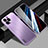 Handyhülle Hülle Luxus Aluminium Metall und Silikon Rahmen Tasche JL1 für Apple iPhone 13 Pro Max Violett