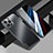 Handyhülle Hülle Luxus Aluminium Metall und Silikon Rahmen Tasche JL1 für Apple iPhone 14 Pro Max Schwarz