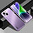 Handyhülle Hülle Luxus Aluminium Metall und Silikon Rahmen Tasche JL1 für Apple iPhone 14 Violett