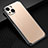 Handyhülle Hülle Luxus Aluminium Metall und Silikon Rahmen Tasche JL2 für Apple iPhone 14 Plus Gold