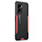 Handyhülle Hülle Luxus Aluminium Metall und Silikon Rahmen Tasche PB1 für Oppo A77s Rot