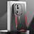 Handyhülle Hülle Luxus Aluminium Metall und Silikon Rahmen Tasche PB1 für Oppo Reno11 Pro 5G Rot