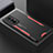 Handyhülle Hülle Luxus Aluminium Metall und Silikon Rahmen Tasche PB1 für Vivo X70 5G Rot