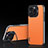 Handyhülle Hülle Luxus Leder Schutzhülle AT5 für Apple iPhone 14 Pro Orange