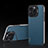 Handyhülle Hülle Luxus Leder Schutzhülle AT5 für Apple iPhone 15 Pro Blau