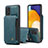 Handyhülle Hülle Luxus Leder Schutzhülle C01S für Samsung Galaxy A52 4G Blau