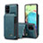 Handyhülle Hülle Luxus Leder Schutzhülle C01S für Samsung Galaxy A71 4G A715 Blau