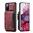 Handyhülle Hülle Luxus Leder Schutzhülle C01S für Samsung Galaxy S20 Lite 5G Rot