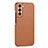 Handyhülle Hülle Luxus Leder Schutzhülle C05 für Samsung Galaxy S22 Plus 5G Braun