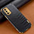 Handyhülle Hülle Luxus Leder Schutzhülle für Oppo A54 5G Schwarz