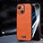 Handyhülle Hülle Luxus Leder Schutzhülle LD2 für Apple iPhone 14 Orange