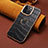 Handyhülle Hülle Luxus Leder Schutzhülle MT3 für Apple iPhone 15 Pro Schwarz