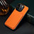 Handyhülle Hülle Luxus Leder Schutzhülle MT4 für Apple iPhone 15 Pro Max Orange