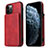 Handyhülle Hülle Luxus Leder Schutzhülle R01 für Apple iPhone 12 Pro Rot