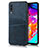 Handyhülle Hülle Luxus Leder Schutzhülle R01 für Samsung Galaxy A70 Blau