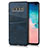 Handyhülle Hülle Luxus Leder Schutzhülle R06 für Samsung Galaxy S10 Plus Blau