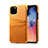 Handyhülle Hülle Luxus Leder Schutzhülle R10 für Apple iPhone 11 Pro Max Orange