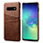 Handyhülle Hülle Luxus Leder Schutzhülle S03 für Samsung Galaxy S10 5G Braun