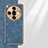 Handyhülle Hülle Luxus Leder Schutzhülle S07 für Oppo Find X7 Ultra 5G Blau