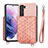 Handyhülle Hülle Luxus Leder Schutzhülle S08D für Samsung Galaxy S21 Plus 5G Rosegold