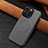 Handyhülle Hülle Luxus Leder Schutzhülle WZ1 für Apple iPhone 15 Pro Max Dunkelgrau