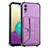 Handyhülle Hülle Luxus Leder Schutzhülle Y01B für Samsung Galaxy A02 Violett