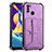 Handyhülle Hülle Luxus Leder Schutzhülle Y01B für Samsung Galaxy M11 Violett