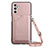 Handyhülle Hülle Luxus Leder Schutzhülle Y02B für Samsung Galaxy A04s Rosegold