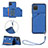 Handyhülle Hülle Luxus Leder Schutzhülle Y02B für Samsung Galaxy A12 5G Blau