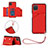 Handyhülle Hülle Luxus Leder Schutzhülle Y02B für Samsung Galaxy M12 Rot