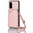 Handyhülle Hülle Luxus Leder Schutzhülle Y02B für Samsung Galaxy S20 Rosegold