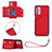 Handyhülle Hülle Luxus Leder Schutzhülle Y03B für Samsung Galaxy A32 4G Rot