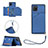 Handyhülle Hülle Luxus Leder Schutzhülle Y03B für Samsung Galaxy A81 Blau