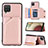 Handyhülle Hülle Luxus Leder Schutzhülle Y03B für Samsung Galaxy F12 Rosegold