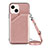 Handyhülle Hülle Luxus Leder Schutzhülle Y04B für Apple iPhone 13 Rosegold