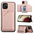 Handyhülle Hülle Luxus Leder Schutzhülle Y04B für Samsung Galaxy A03 Rosegold