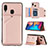 Handyhülle Hülle Luxus Leder Schutzhülle Y04B für Samsung Galaxy A20 Rosegold