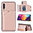 Handyhülle Hülle Luxus Leder Schutzhülle Y04B für Samsung Galaxy A30S Rosegold